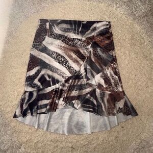 Venus Animal Print High Low Summer Skirt